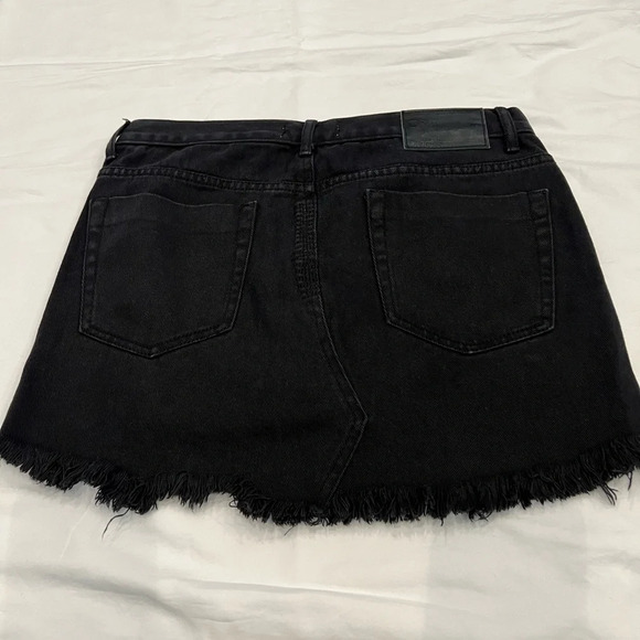 One Teaspoon Fox Black Junkyard Jean Skirt - Picture 2 of 6